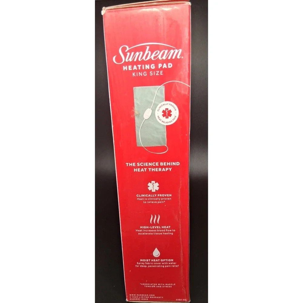 2023 Sunbeam King Size Heating Pad 12 IN x 24 IN Heating Pad with Cover